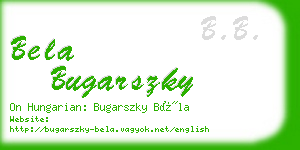 bela bugarszky business card